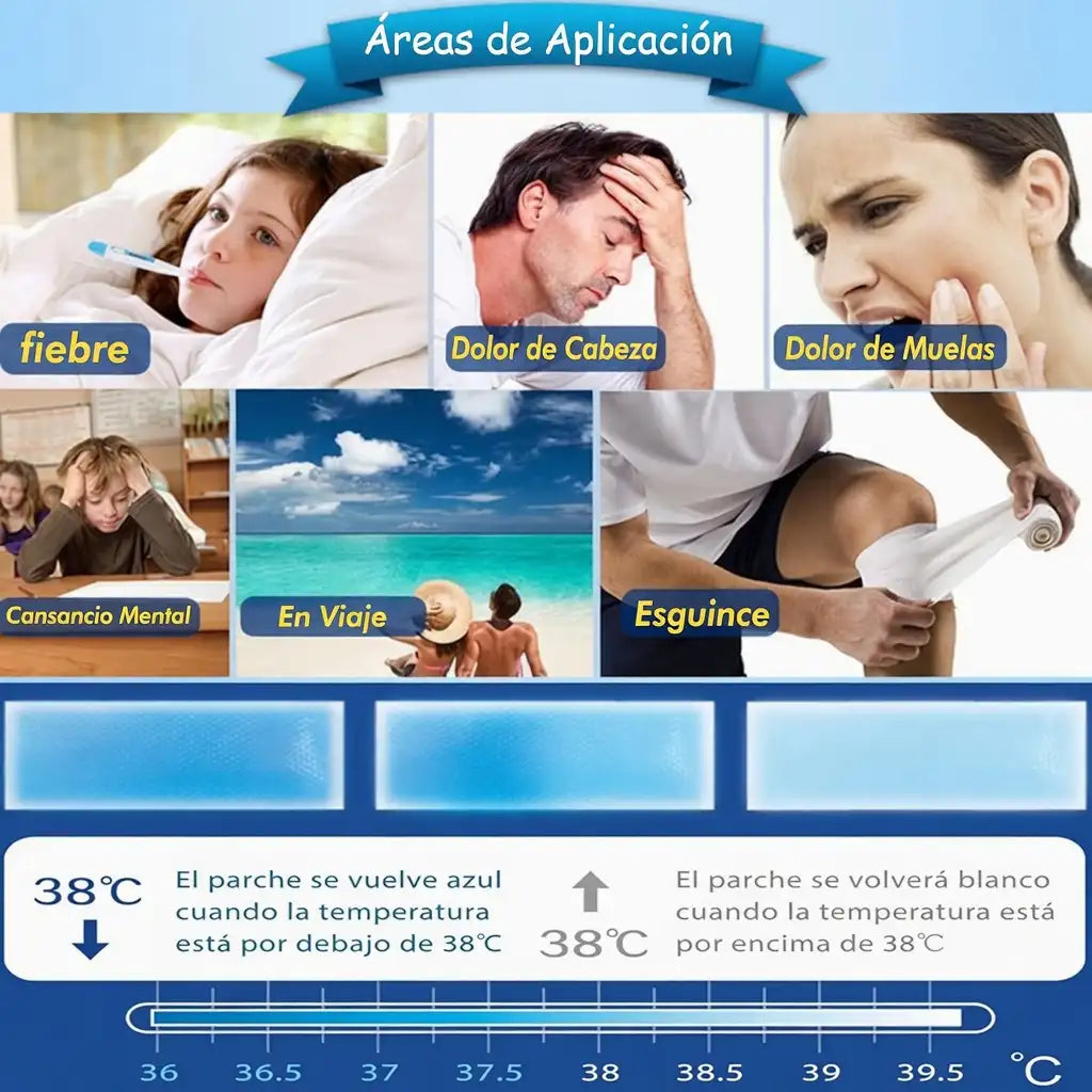 Pack 6 parche antifiebre para niños