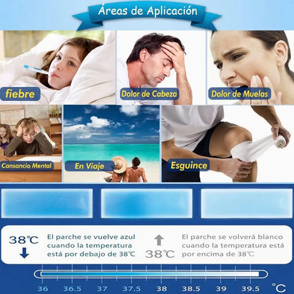 Pack 6 parche antifiebre para niños